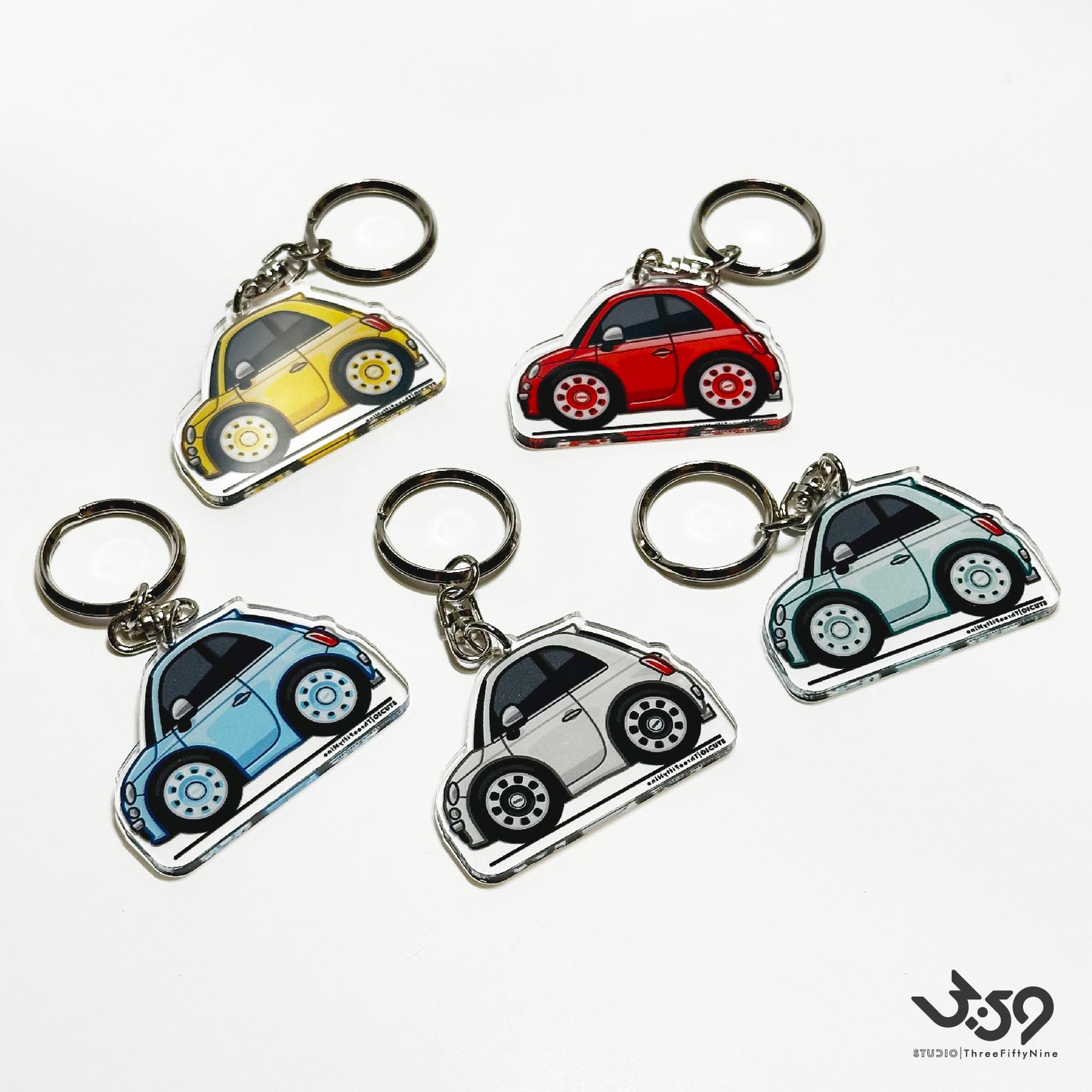 Fiat 500 鎖匙扣 [Studio359 x La Fit+a]